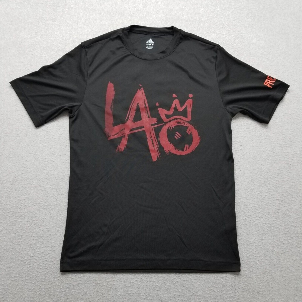Adidas‎ Shirt Mens Small Black Short Sleeve Crew Neck Jean Michel Basquiat